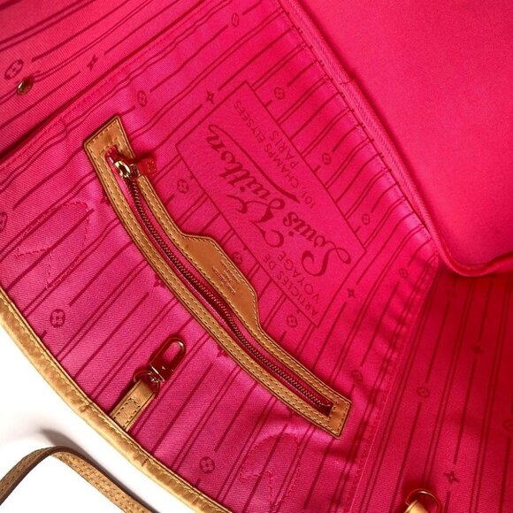 LOUIS VUITTON M48613 Monogram Rose Neverfull MM Shoulder Bag Tote Bag - Picture 11 of 16